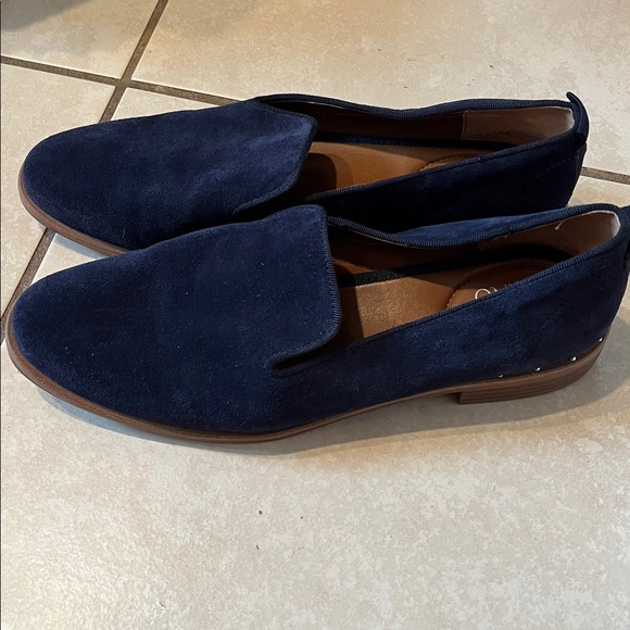 Very good condition navy blue suede Franco Sarto loafers size 8M - Picture 2 of 6